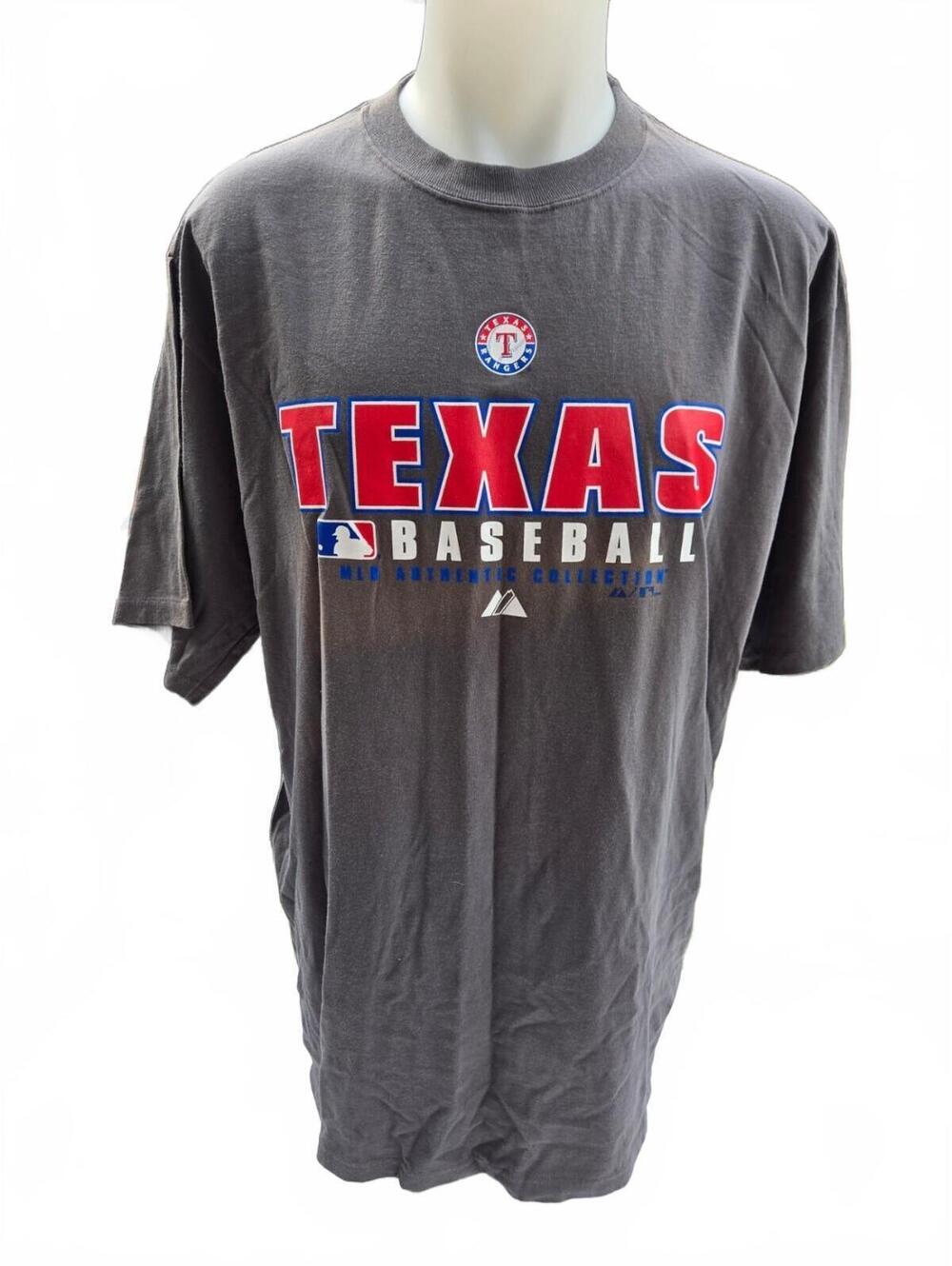 Texas Rangers MLB Baseball Grey Short Sleeve T-Shirt Size Large